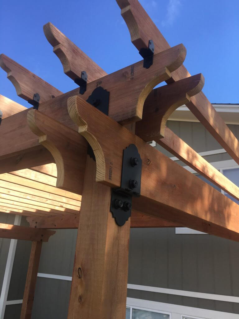 Choosing Decorative Metal Brackets for Wood Beams: Weather Resistant Pergola  Hardware Ideas - OZCO Building Products