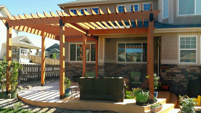 Attaching A Pergola To A House To Create A Wall Leaning Structure Ozco Building Products