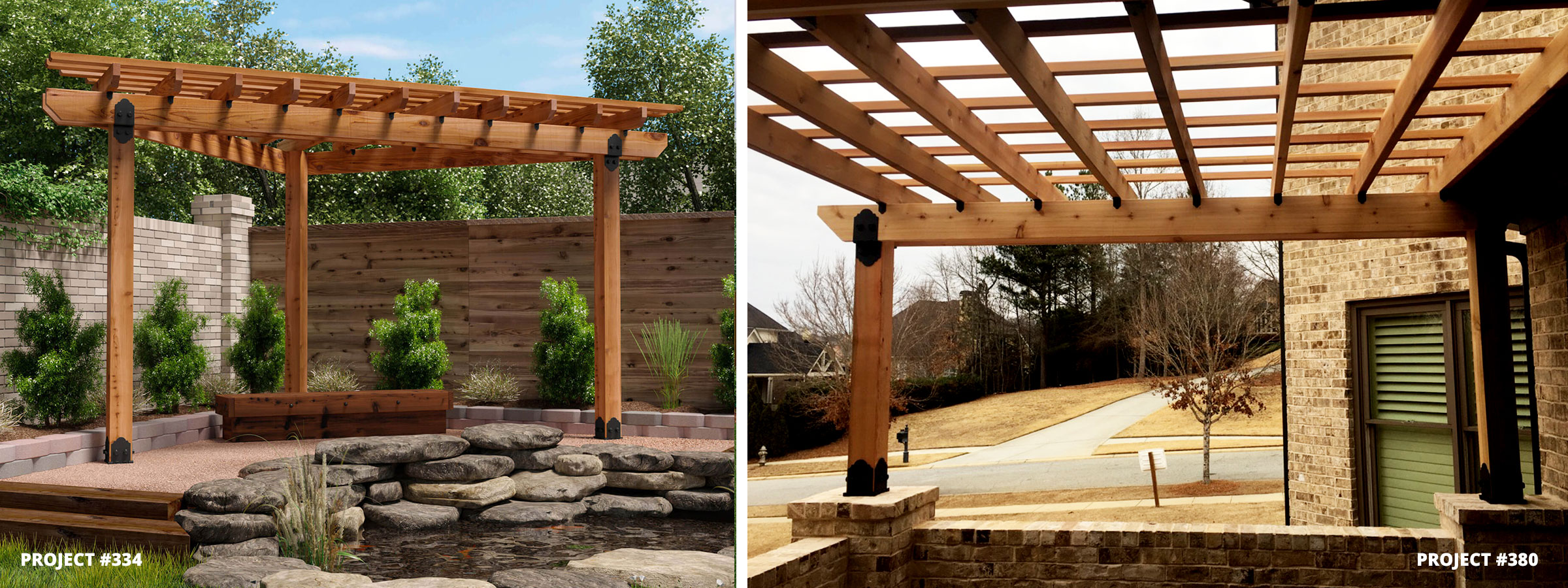 Project Plans Corner Pergola Free Standing Attached