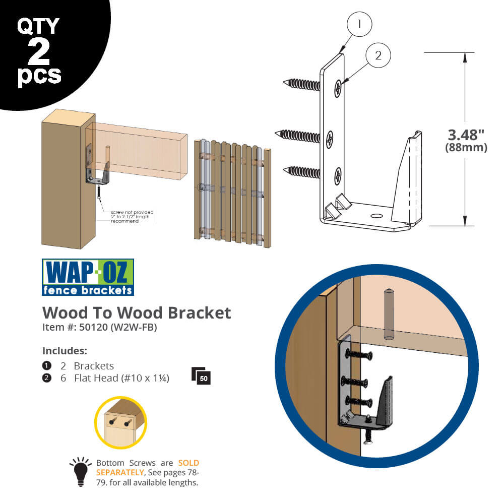 Wood To Wood EZ-Hide Bracket OZCO Building Products
