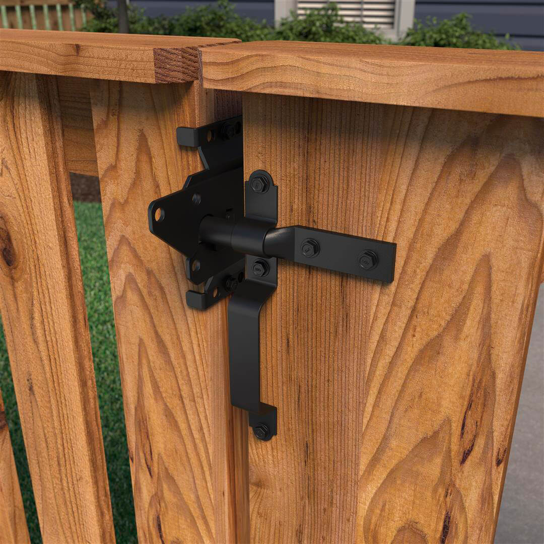 Wooden gate deals latches