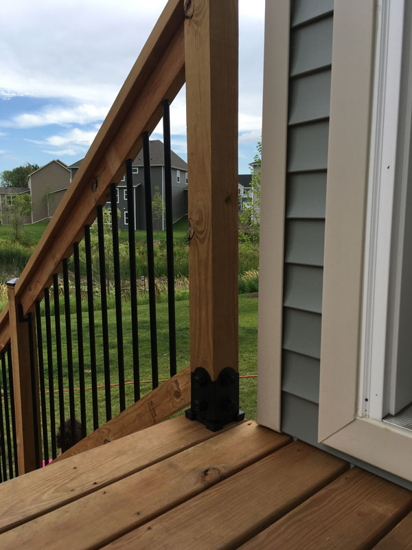 4x4 deck rails and supports